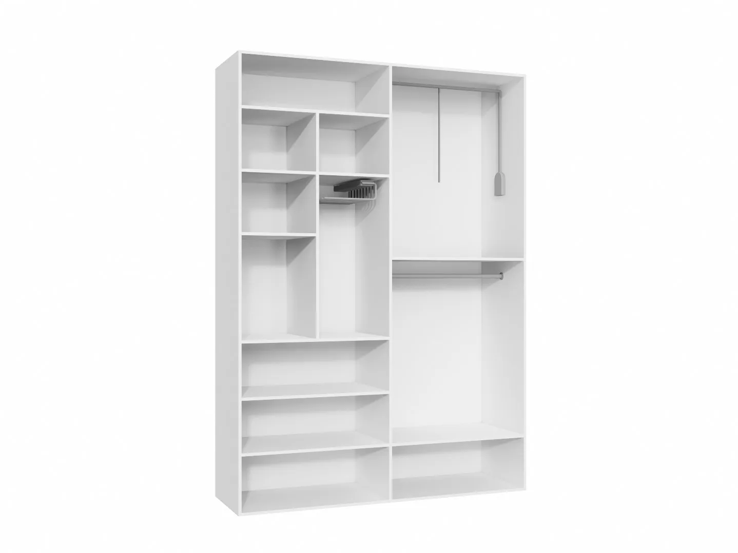 шкаф-гармошка мдф бледно-зелёный арт 5736 (Распашные шкафы на заказ) Вид 4