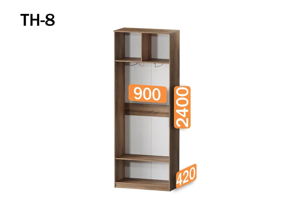 шкаф стефани 08 90х240х42 арт 6003 , двери МДФ Вид 2