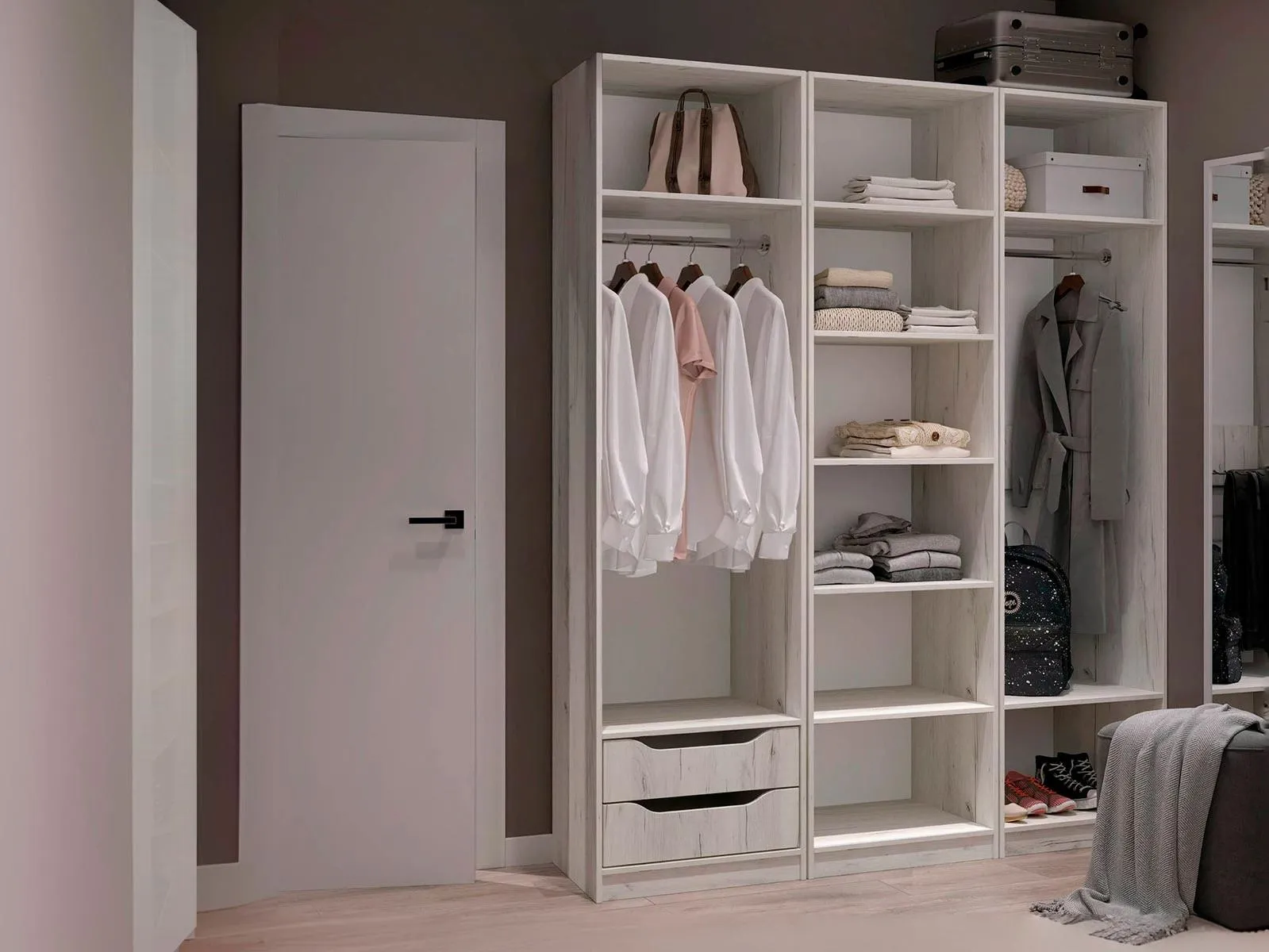 Роникон: Модульная гардеробная Мантра-12 прямая 170х240х50 арт 6014, фото 1