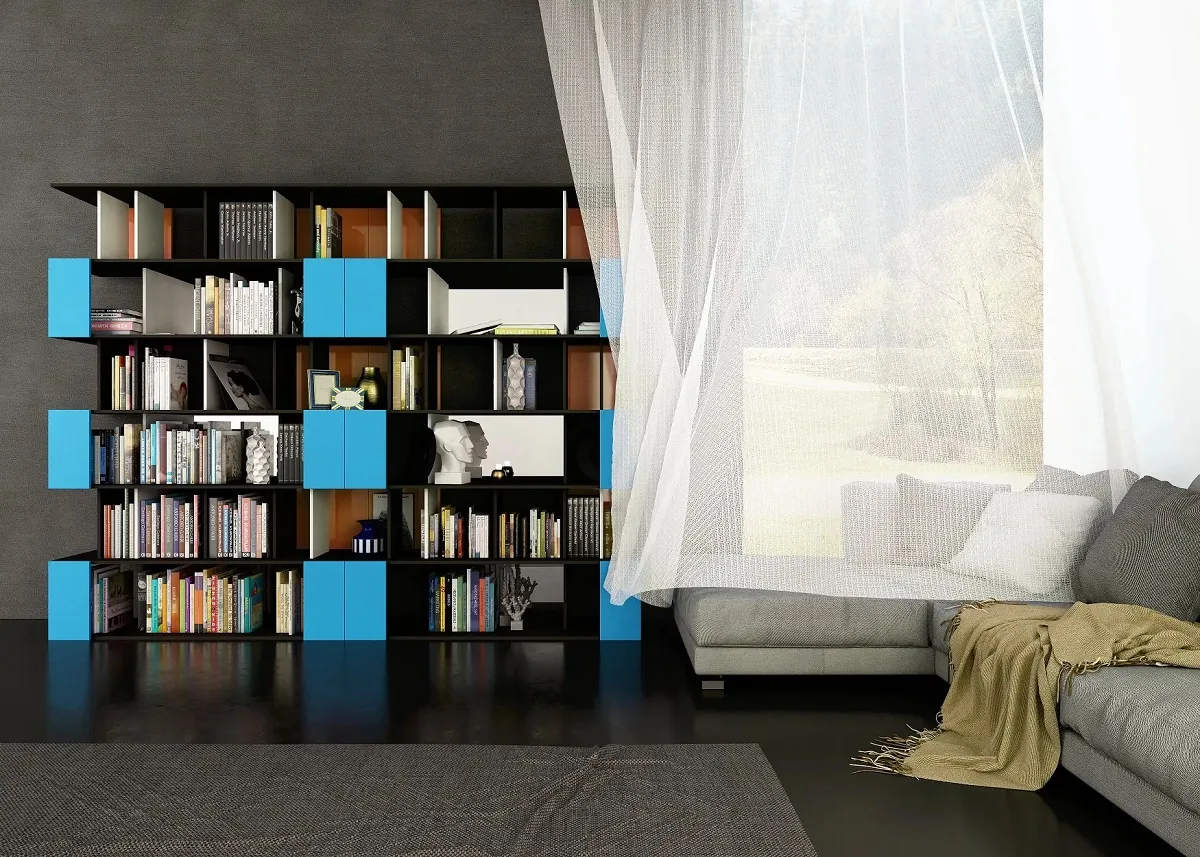 стеллаж лдсп дуб сорано чёрно-коричневый арт 7769 (Стеллажные системы хранения для дома) Вид 1